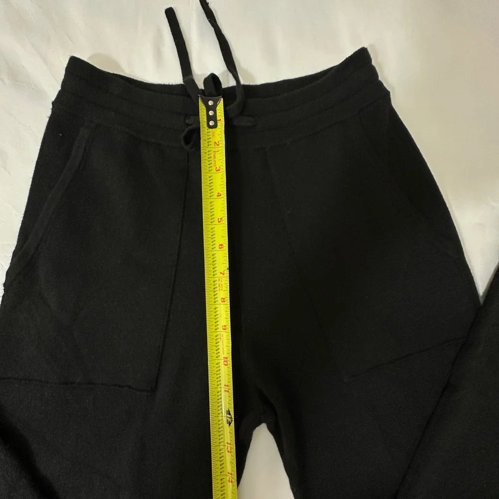 GAP Womens Pants M Black Merino Wool Blend Knit Joggers Warm Cozy Soft Girl Lux